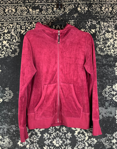 Women's Vintage Velvet Zip Hoodie