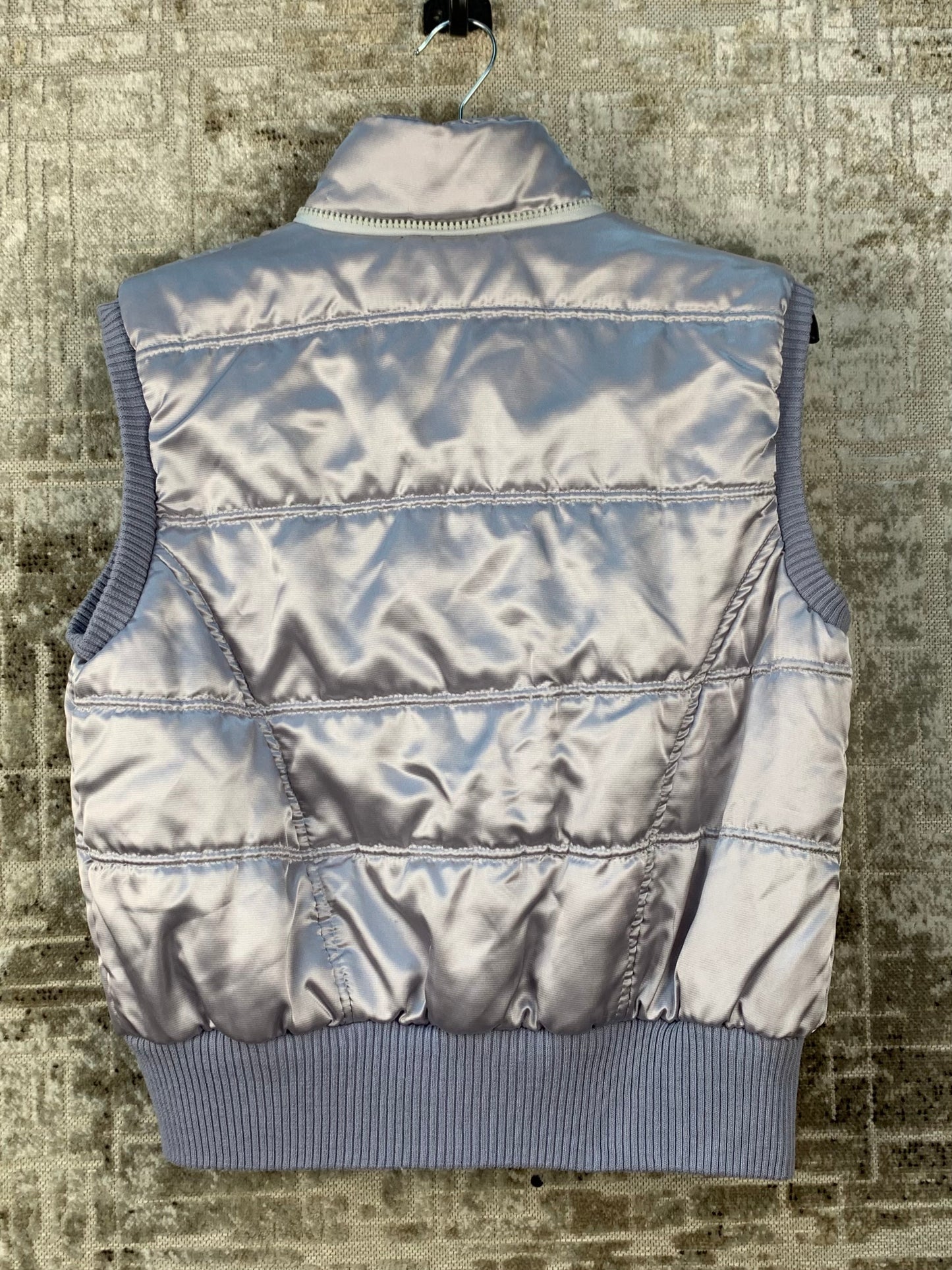 Womens Y2K Metallic Puffer Vest