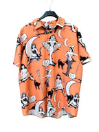 Halloween Pin-Up Print Short Sleeve Shirt
