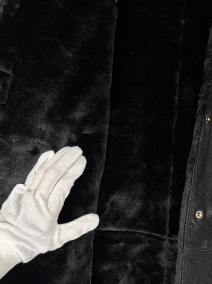 Vintage Women's Black Suede Coat