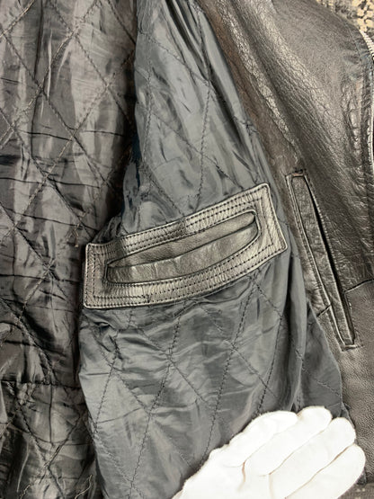 Men's Vintage Black Biker Leather Jacket