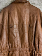 Paavo Heinonen Tan Leather Coat