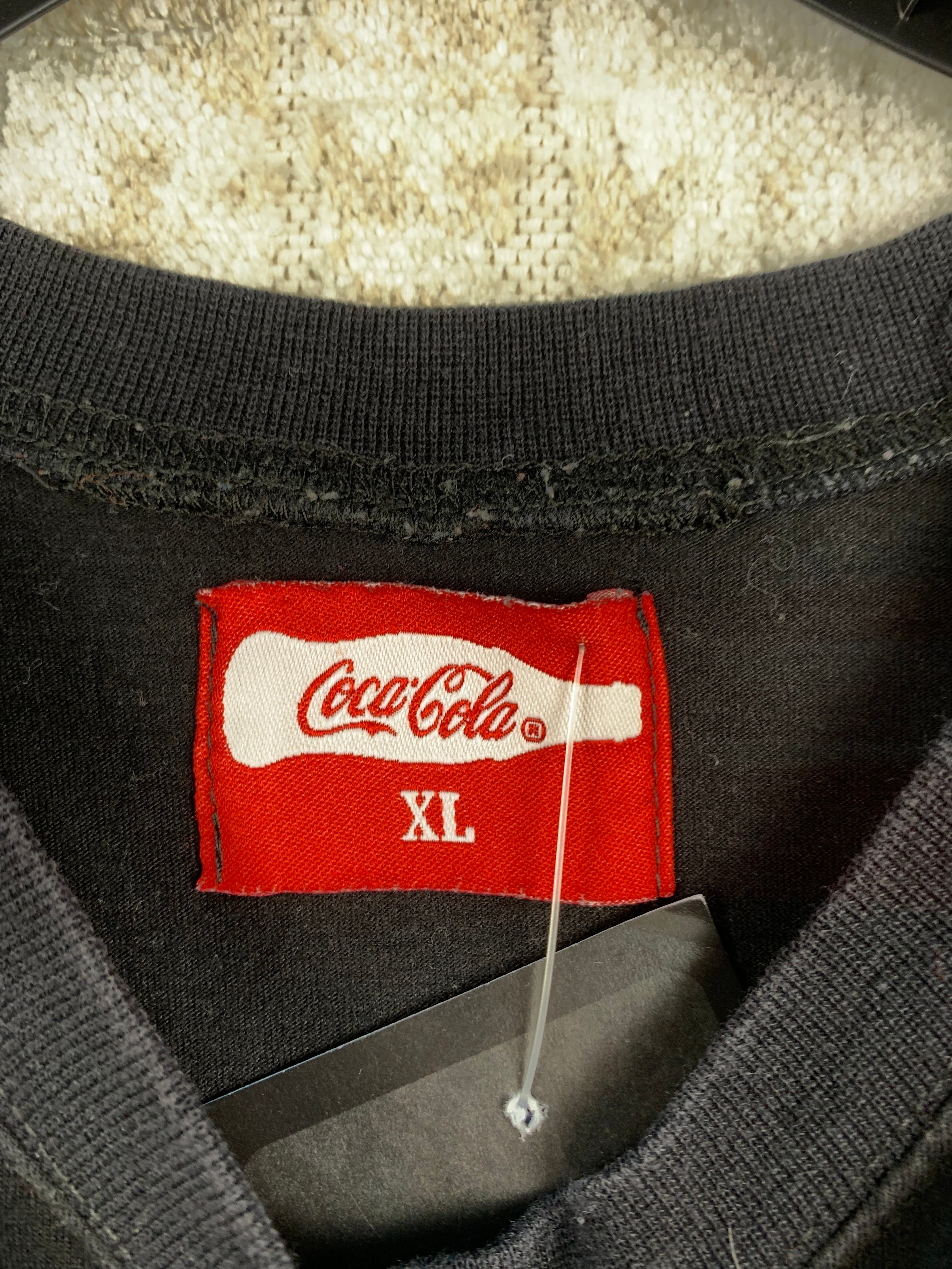 Mens Vintage Coca Cola I Saw The Trophy Graphic Black T Shirt