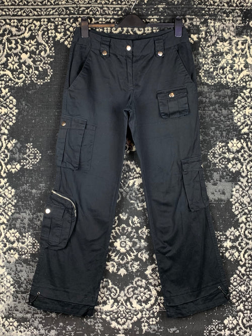 Y2K Vintage Black Men Alternative Cargo Pants
