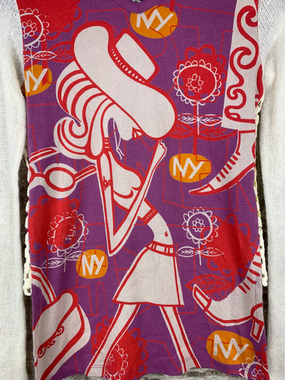 Womens Y2K Custo Barcelona Graphic Long Sleeve Top