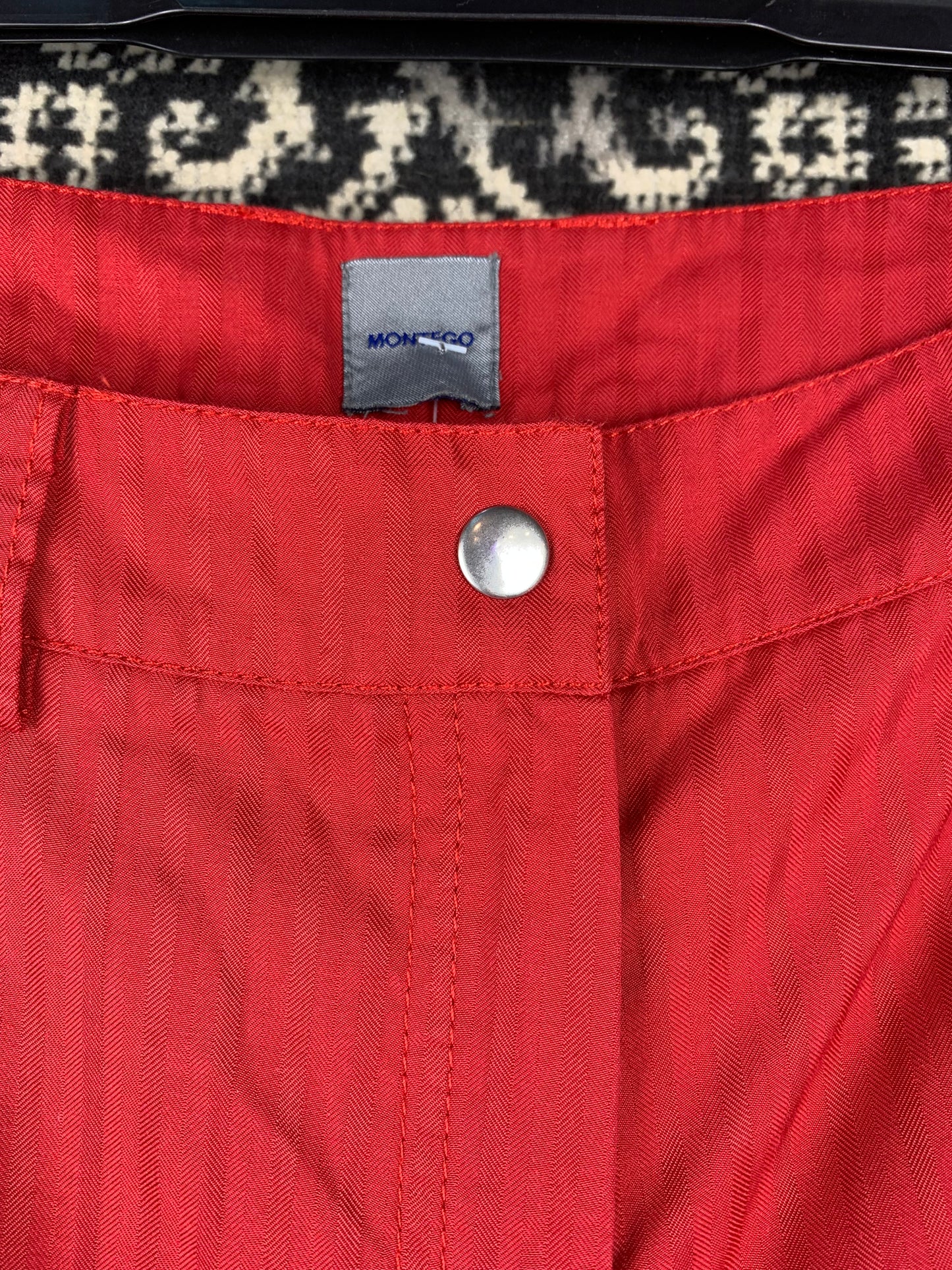 Women's Montego Red Cargo Capri Pants