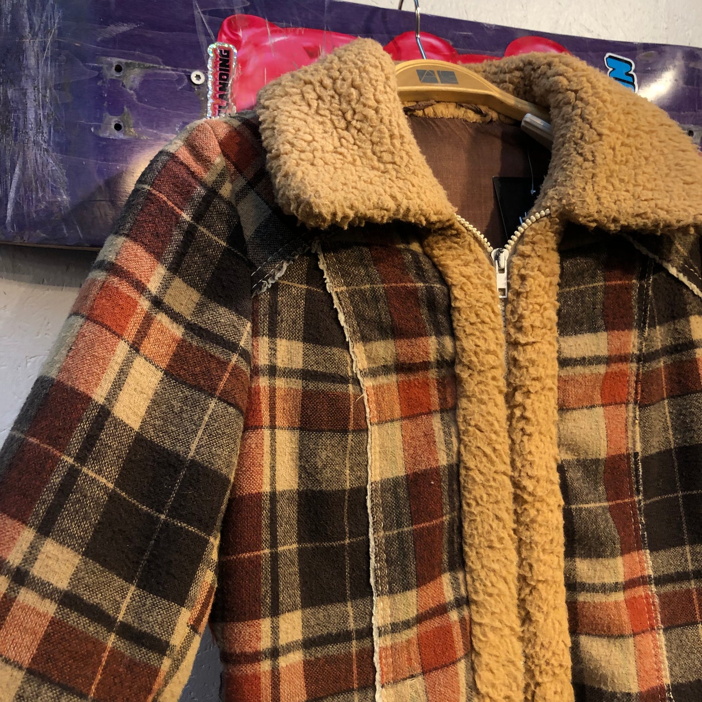 Vintage Plaid Teddy Edge Jacket