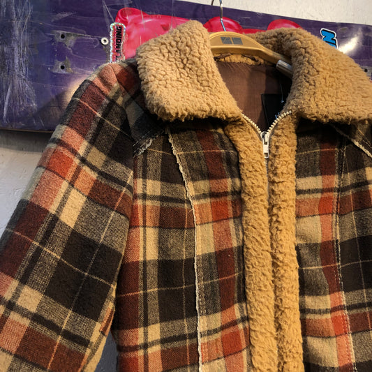 Vintage Plaid Teddy Edge Jacket