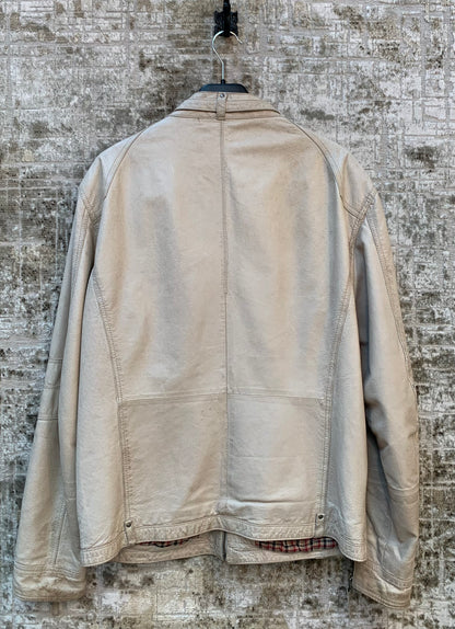 Men's Jofama Beige Leather Jacket