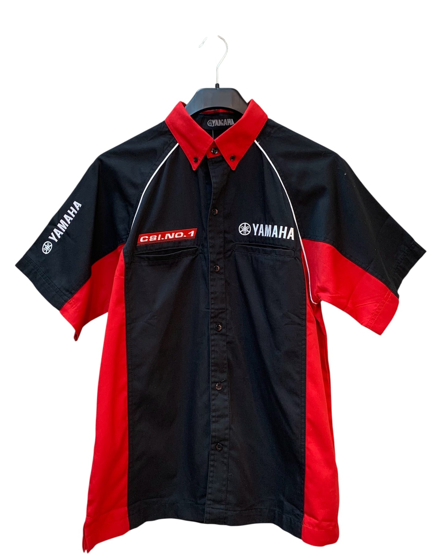 Mens Vintage Y2K Yamaha Multicolor Racing Button Up Shirt