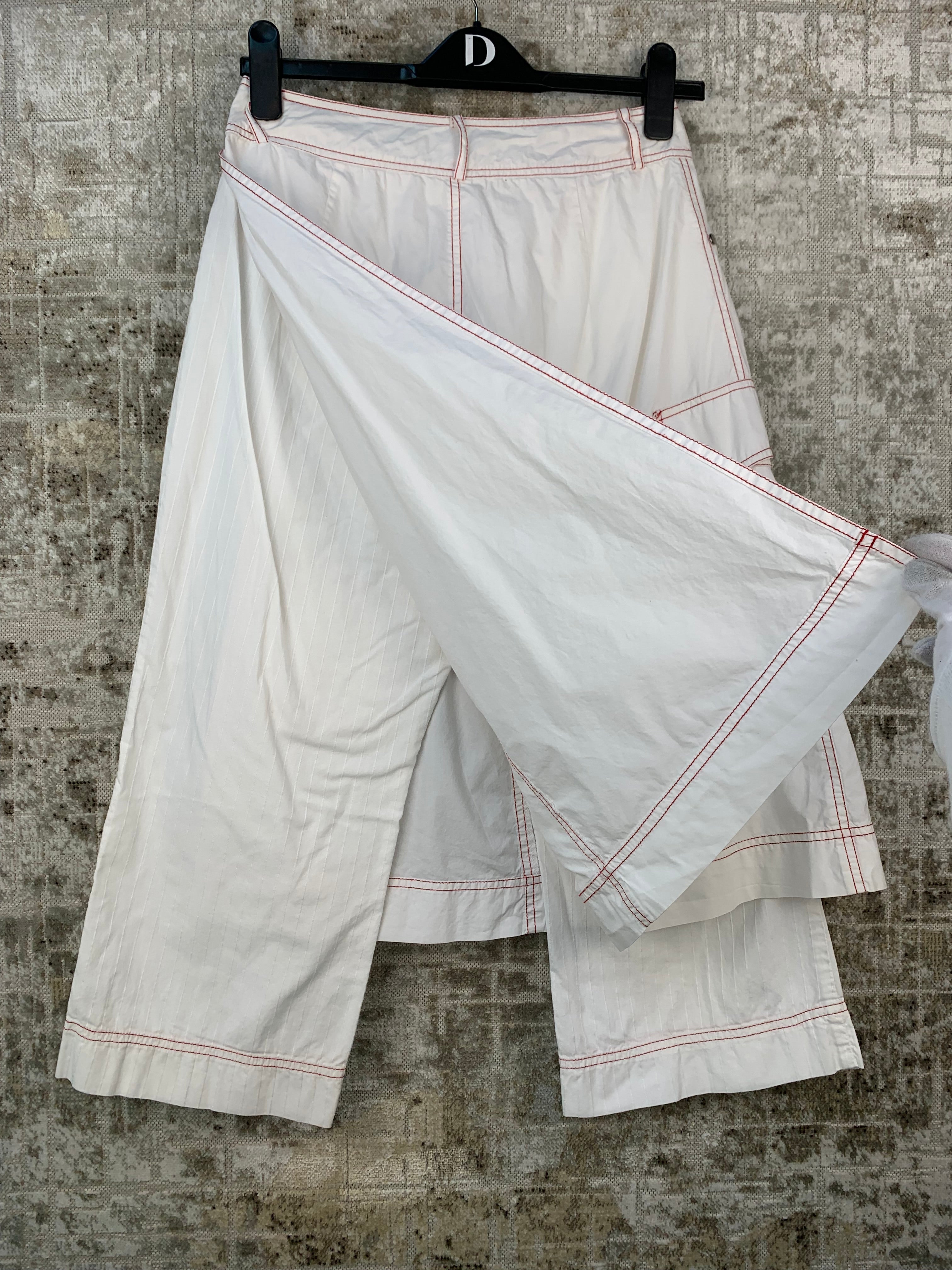 Women's Y2K White Pant-Skirt