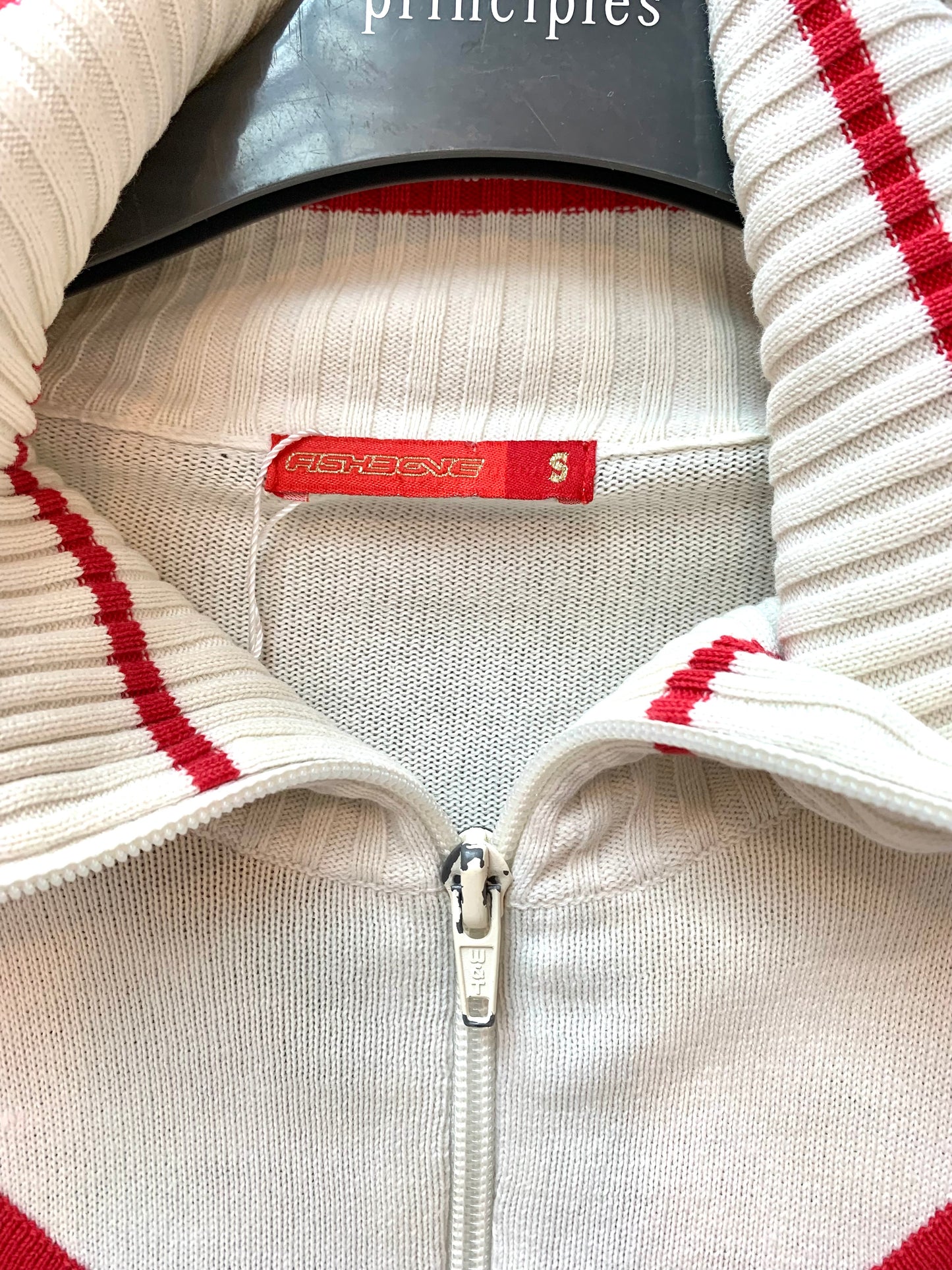 Fishbone Y2K Zip-Up Turtleneck Knit