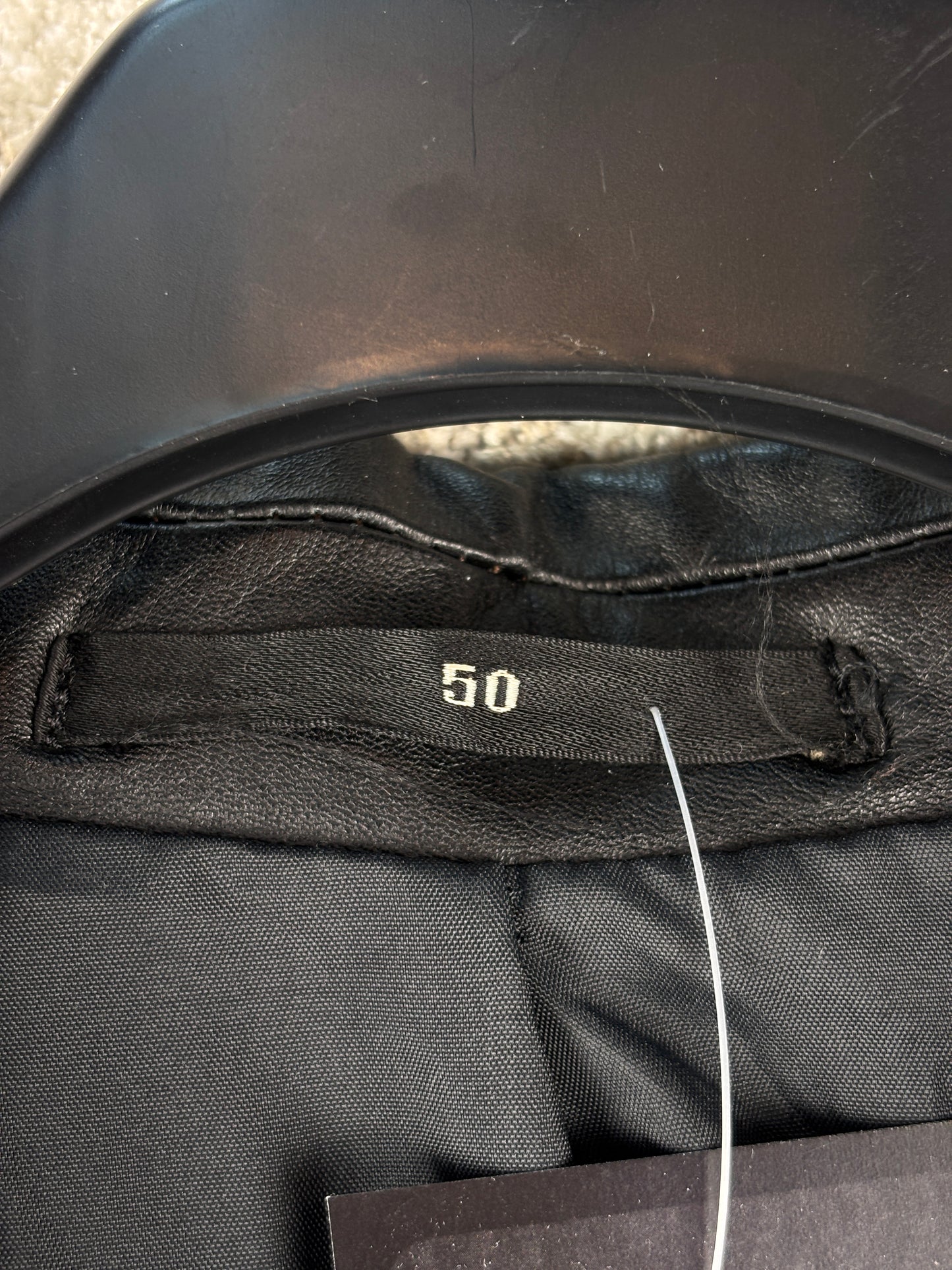 Vintage Unisex Black Genuine Leather Coat