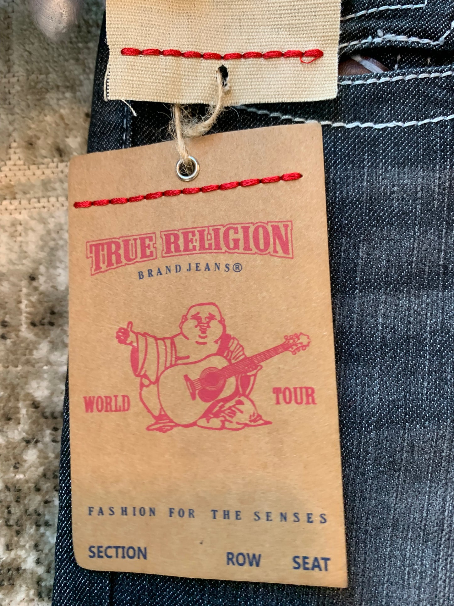 True Religion Rhinestone Straight Leg Jeans