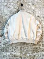 Cream Padded Bomber Jacket