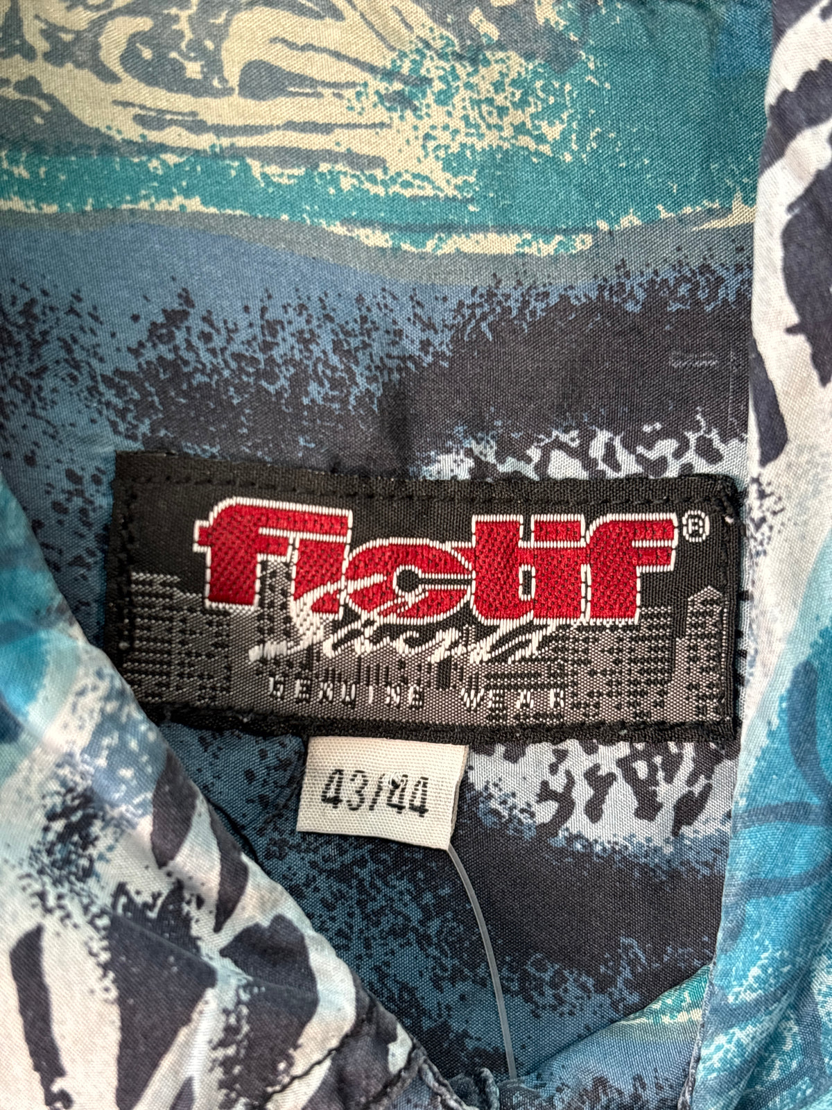 Fictif 90s Silk Abstract Print Short Sleeve Shirt