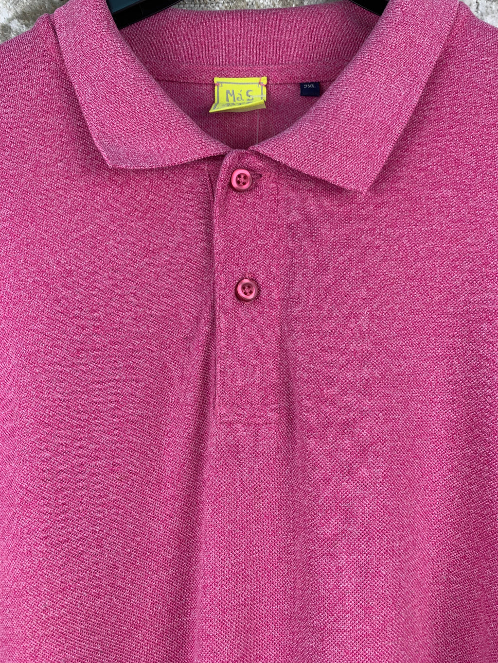 Mens Vintage Y2K Mas Atos Jones Pink Polo Shirt