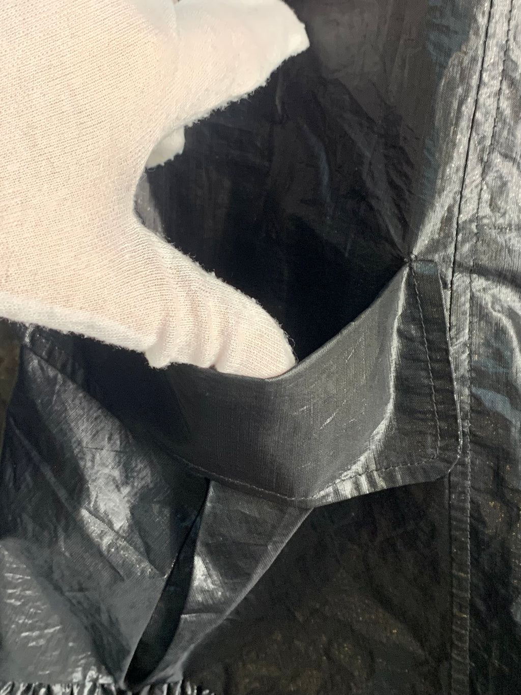 Metallic Shine Hooded Bubble Hem Coat