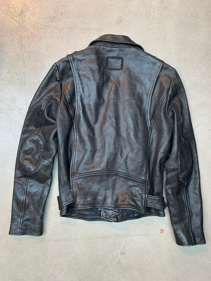 "tigha" Black Leather Jacket