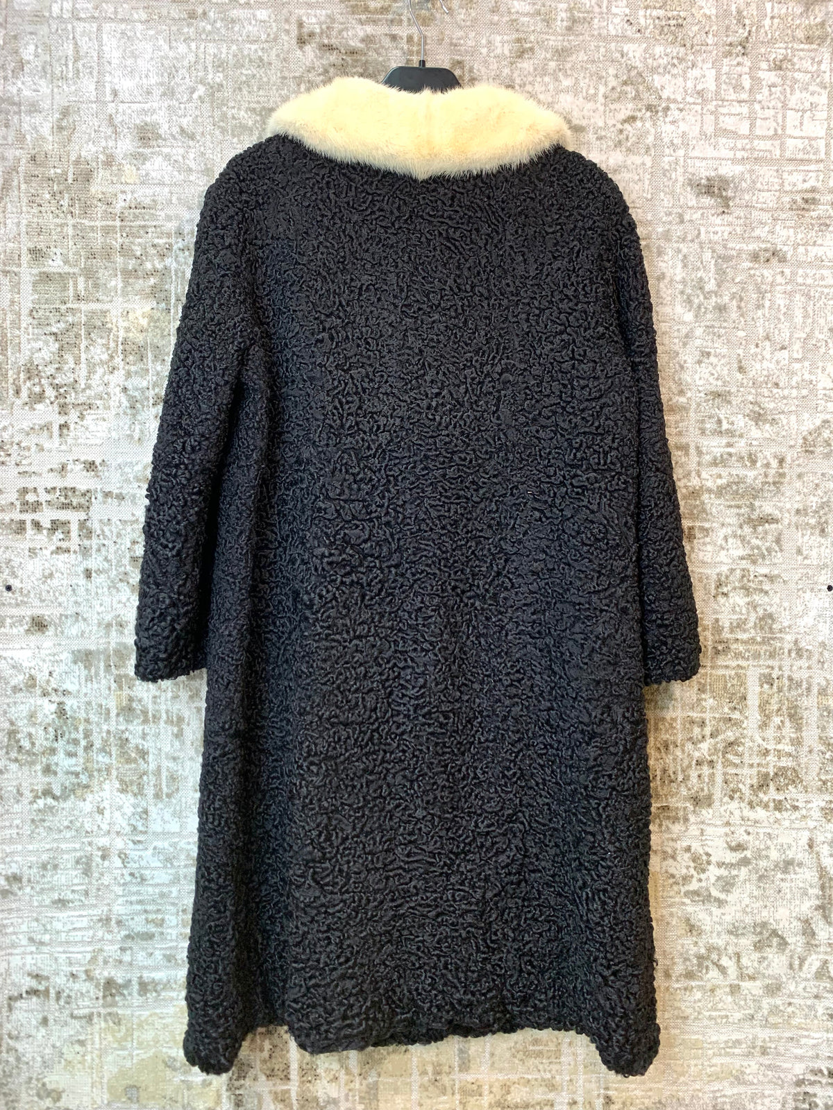 Vintage Persian Lamb Coat with Fur Collar