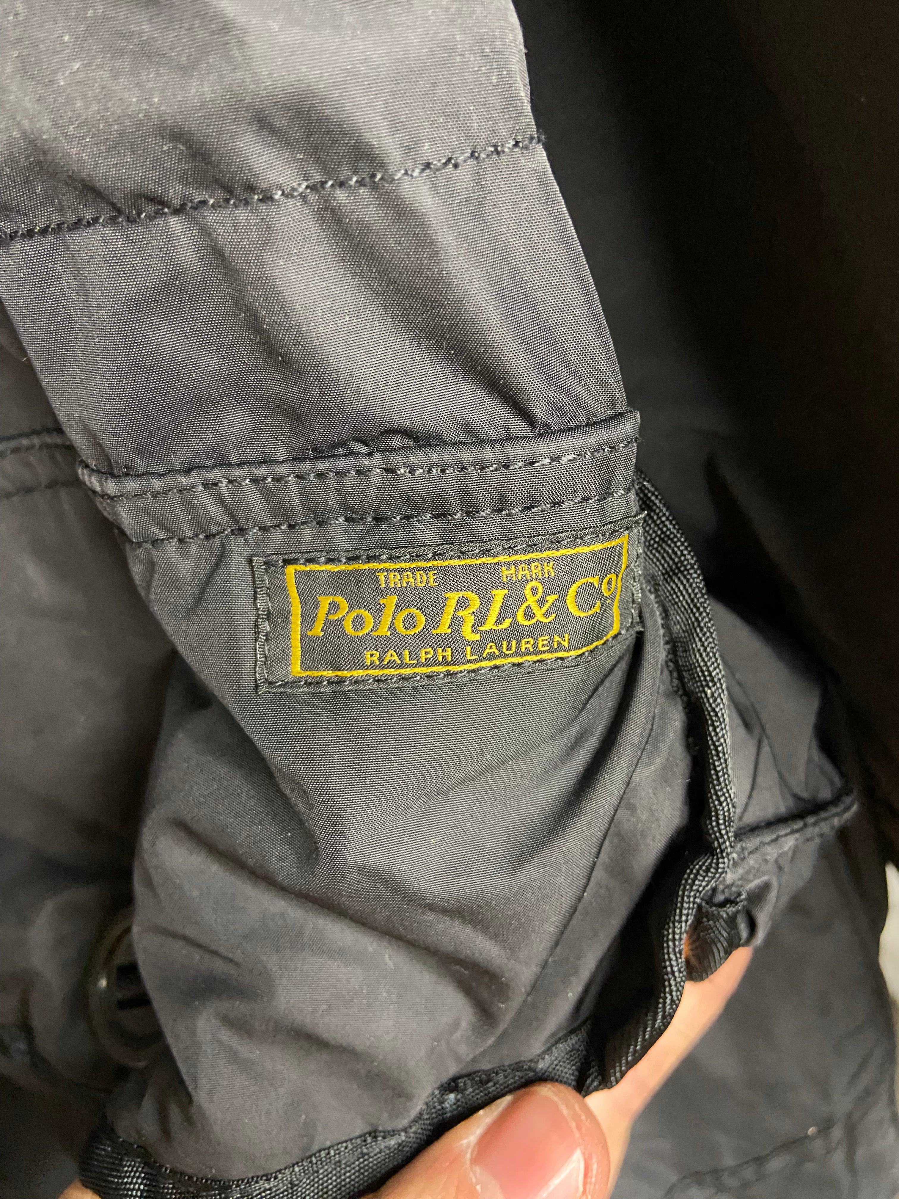 Vintage Ralph Lauren Puffer Jacket Parka M Size Mens Army Polyester