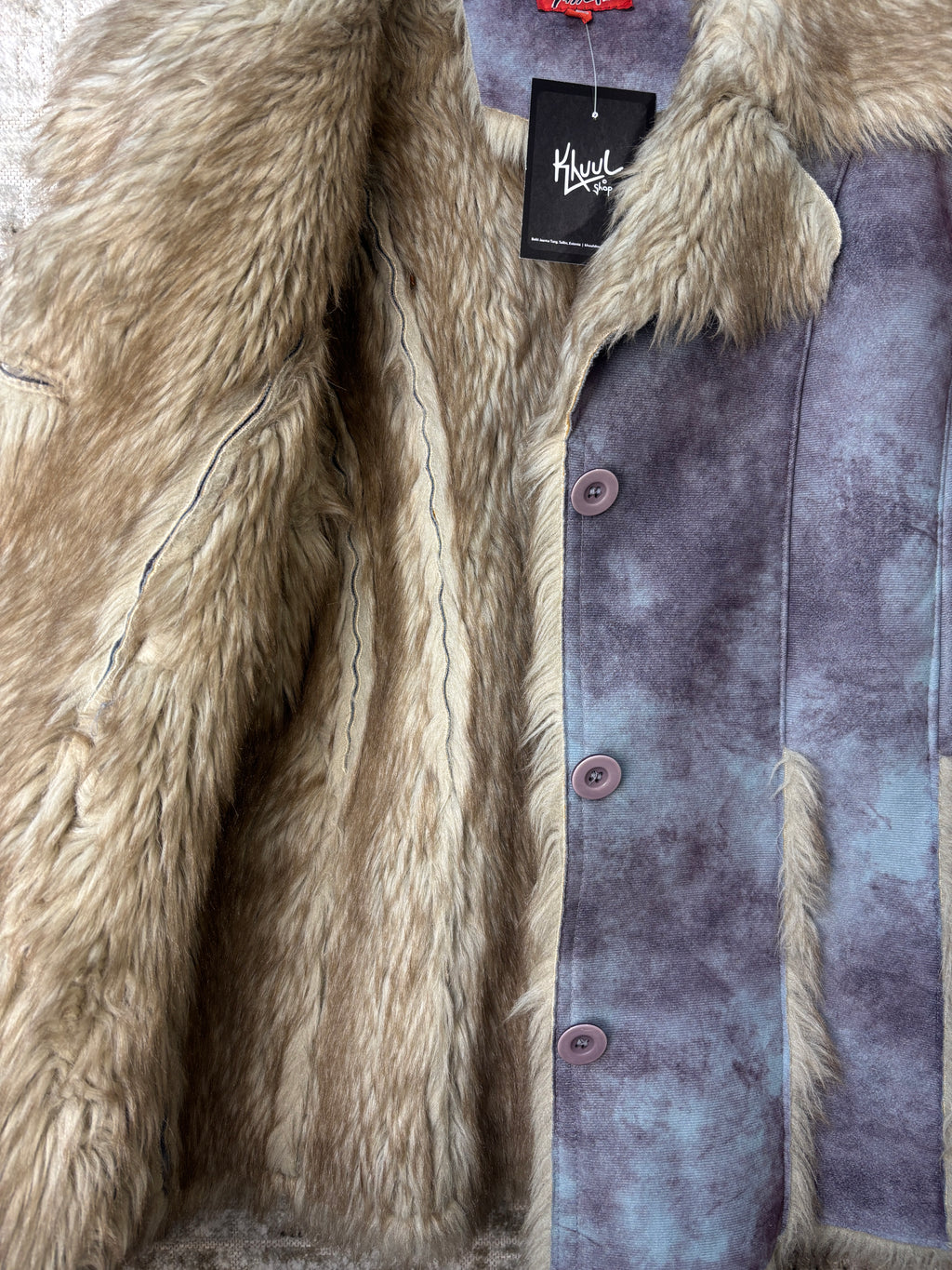 Max AG Y2K Afghan Faux Fur Penny Lane Jacket