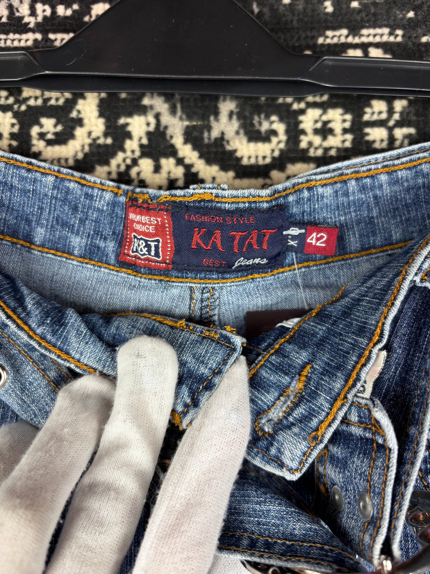 Women's Y2K Style Long Denim Skirt with Back Pockets