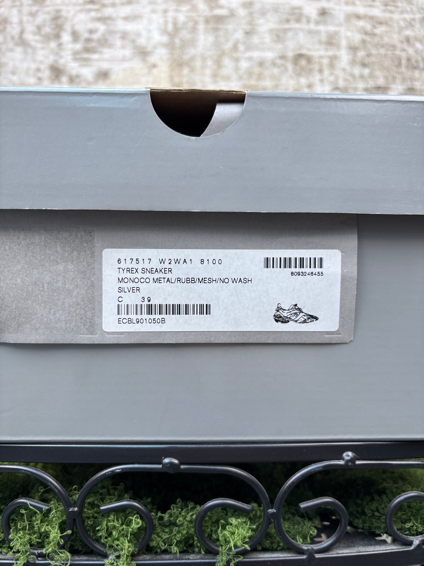 Balenciaga Metallic Silver Low Top Sneakers