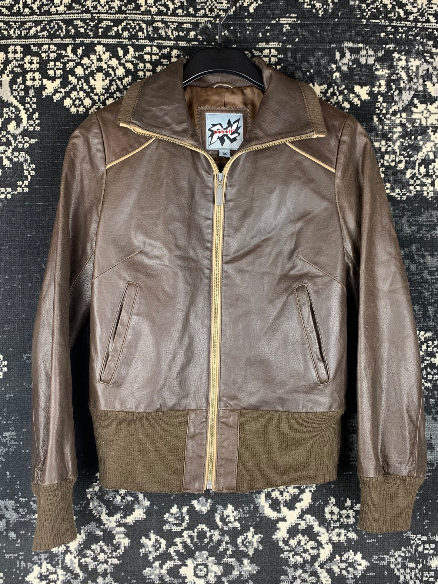 Women's Y2K Dark Brown Petroff Leather Jacket