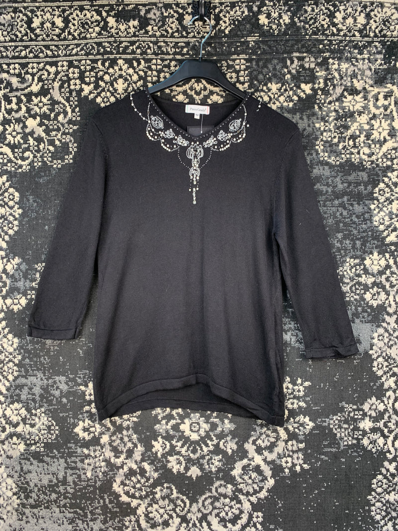 Women's Vintage Black Long Sleeve Shirt