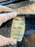 Take Two Y2K Zipper Denim Mini Skirt