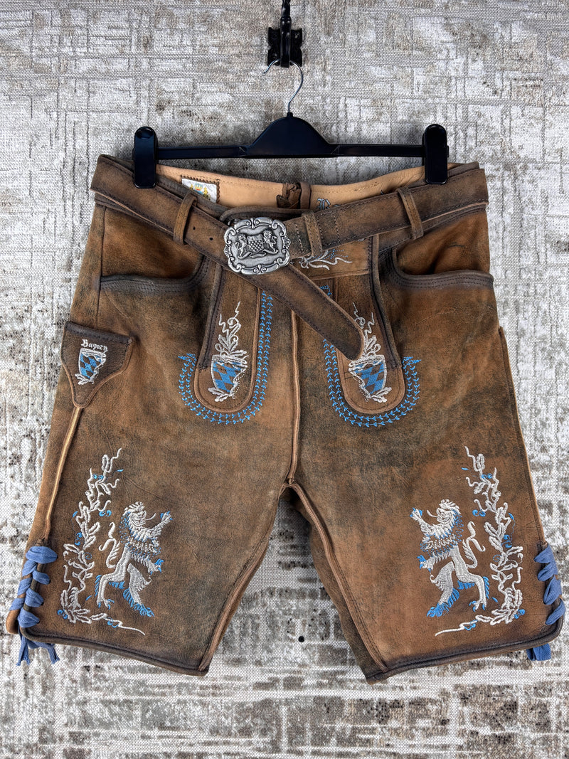 Mens True Bavaria Brown Suede Shorts