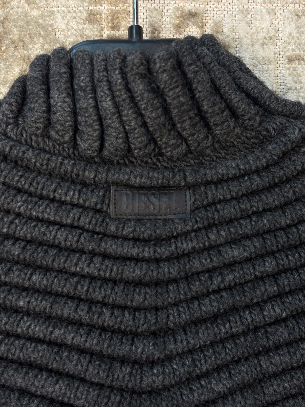 Diesel Asymmetric Zip Shawl Collar Cardigan