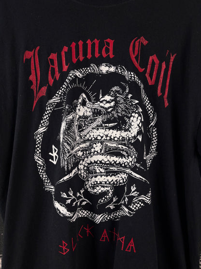 Vintage Lacuna Coil Black Metal Band Graphic T-Shirt