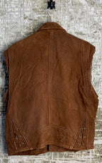 Expresso Leather Biker Vest