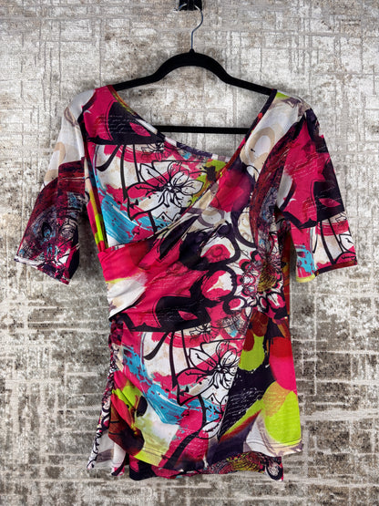 Women's Y2K Multicolor Graphic Blouse