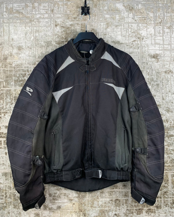 Mens ProBiker Dark Brown Dark Green Motorcycle Jacket