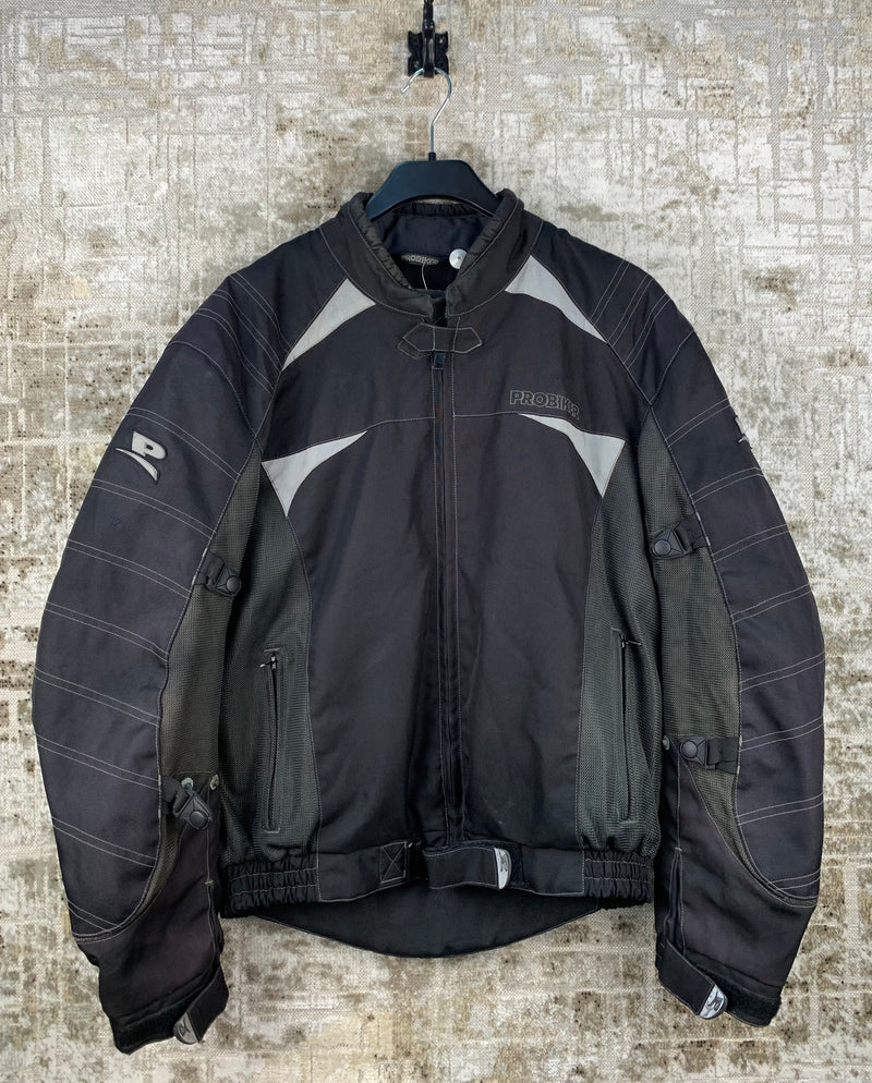 Mens ProBiker Dark Brown Dark Green Motorcycle Jacket