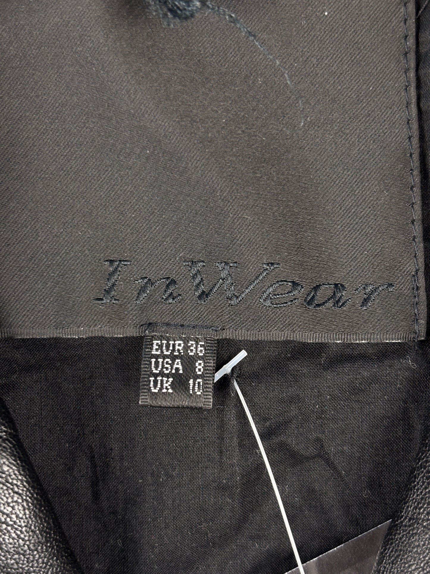 Women's Vintage Y2K InWear Black Leather Jacket