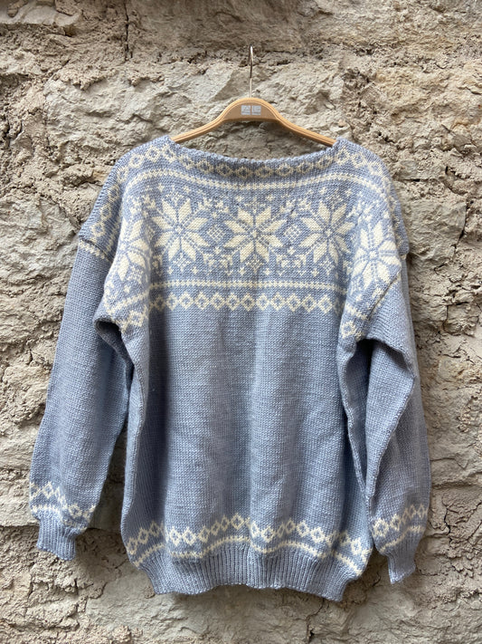 Blue Knitwear Sweater