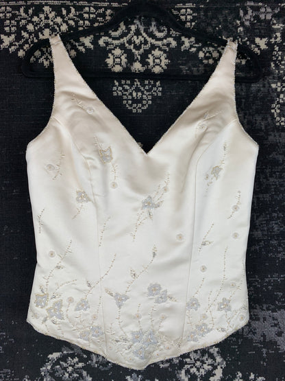 Women's Vintage Ivory Wedding Corset Top
