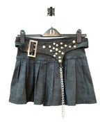Toumal Studded Pleated Mini Skirt