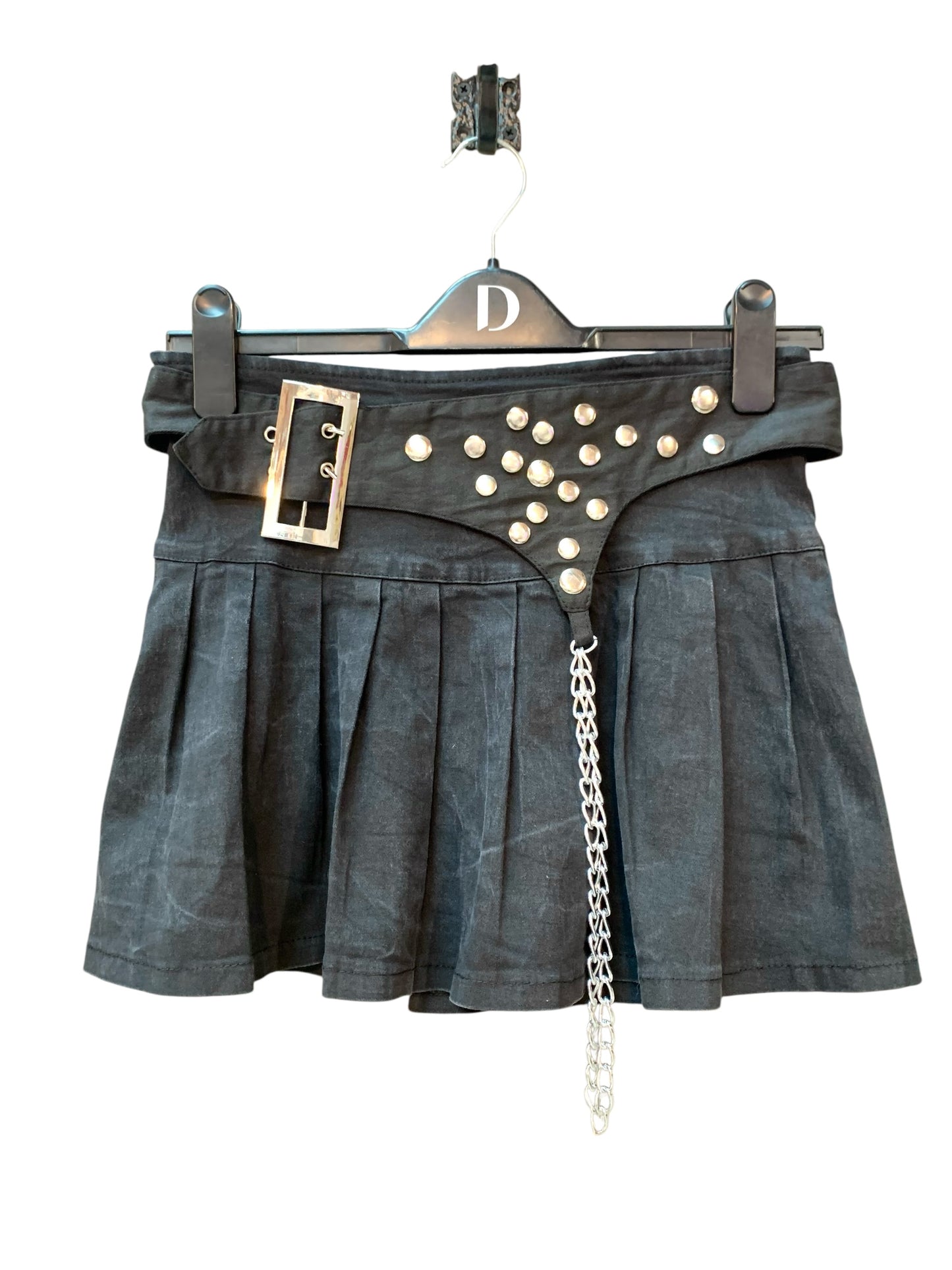Toumal Studded Pleated Mini Skirt