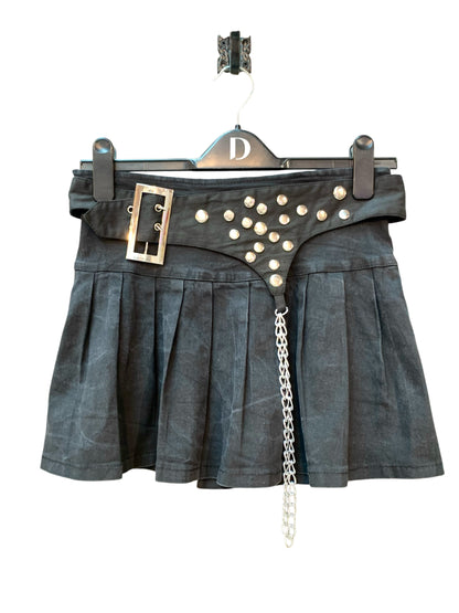 Toumal Studded Pleated Mini Skirt