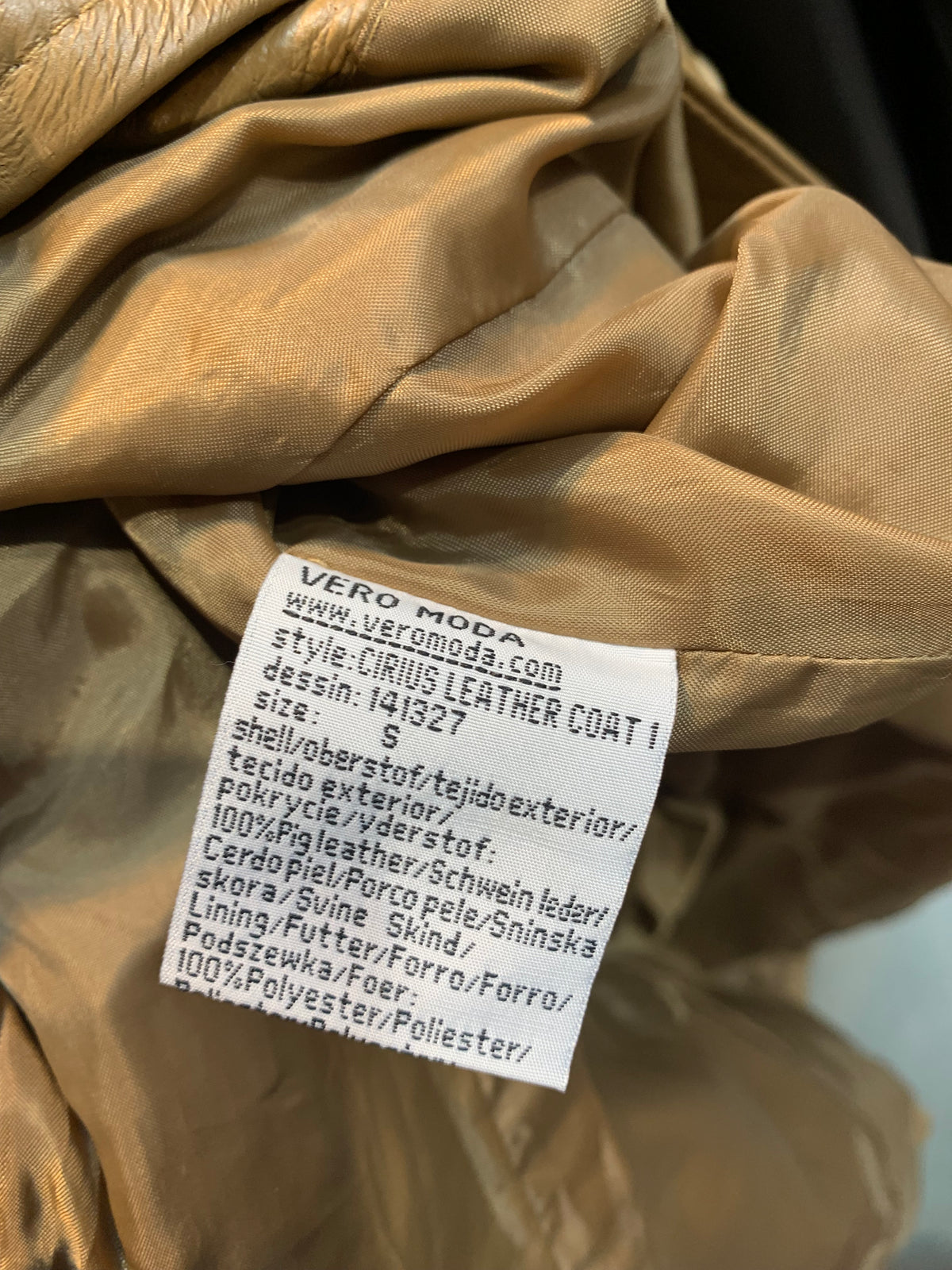 Vero Moda Longline Leather Coat