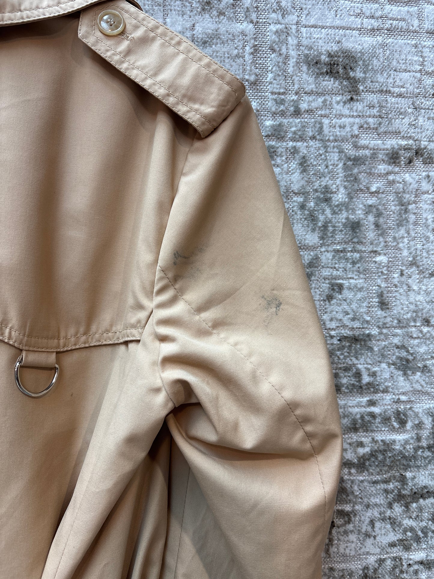 Womens Vintage Beige Long Trench Coat