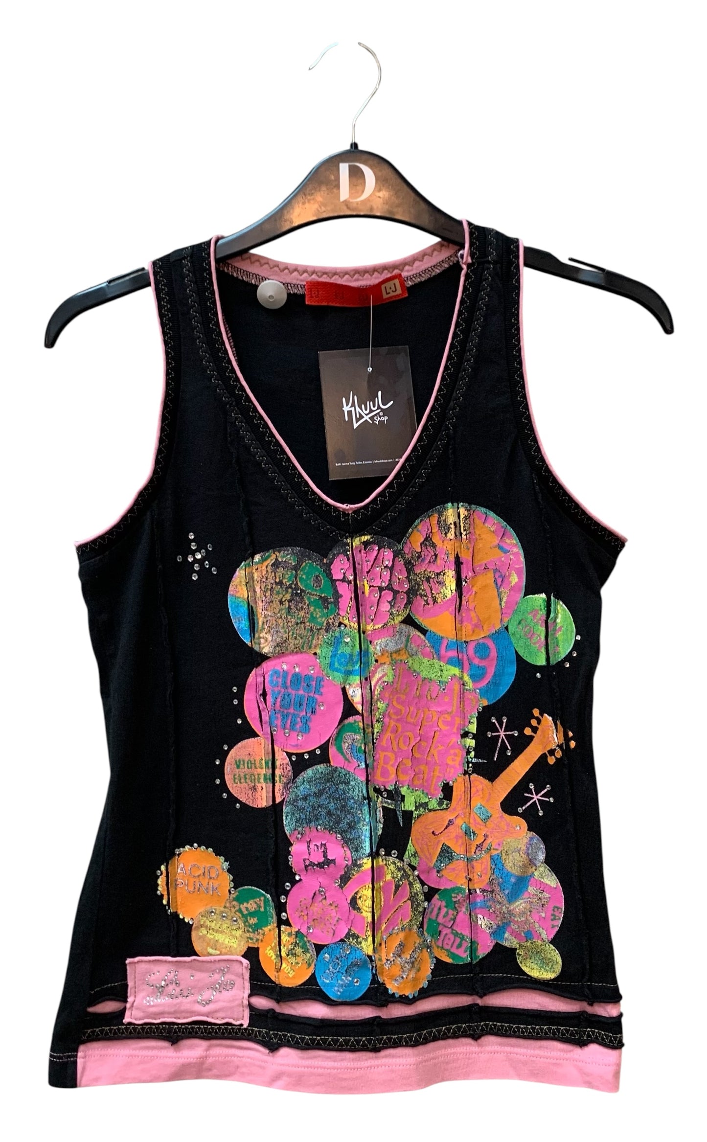 Liu Jo Y2K Graphic Rhinestone Tank Top