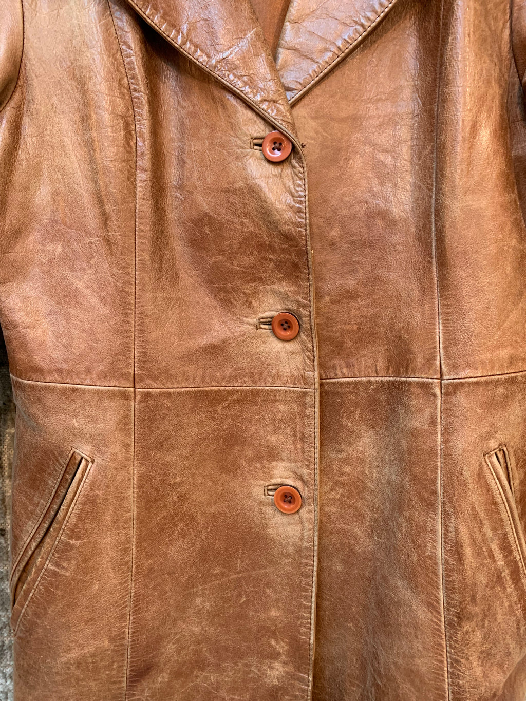 Women's Vintage Martinelli Brown Leather Coat