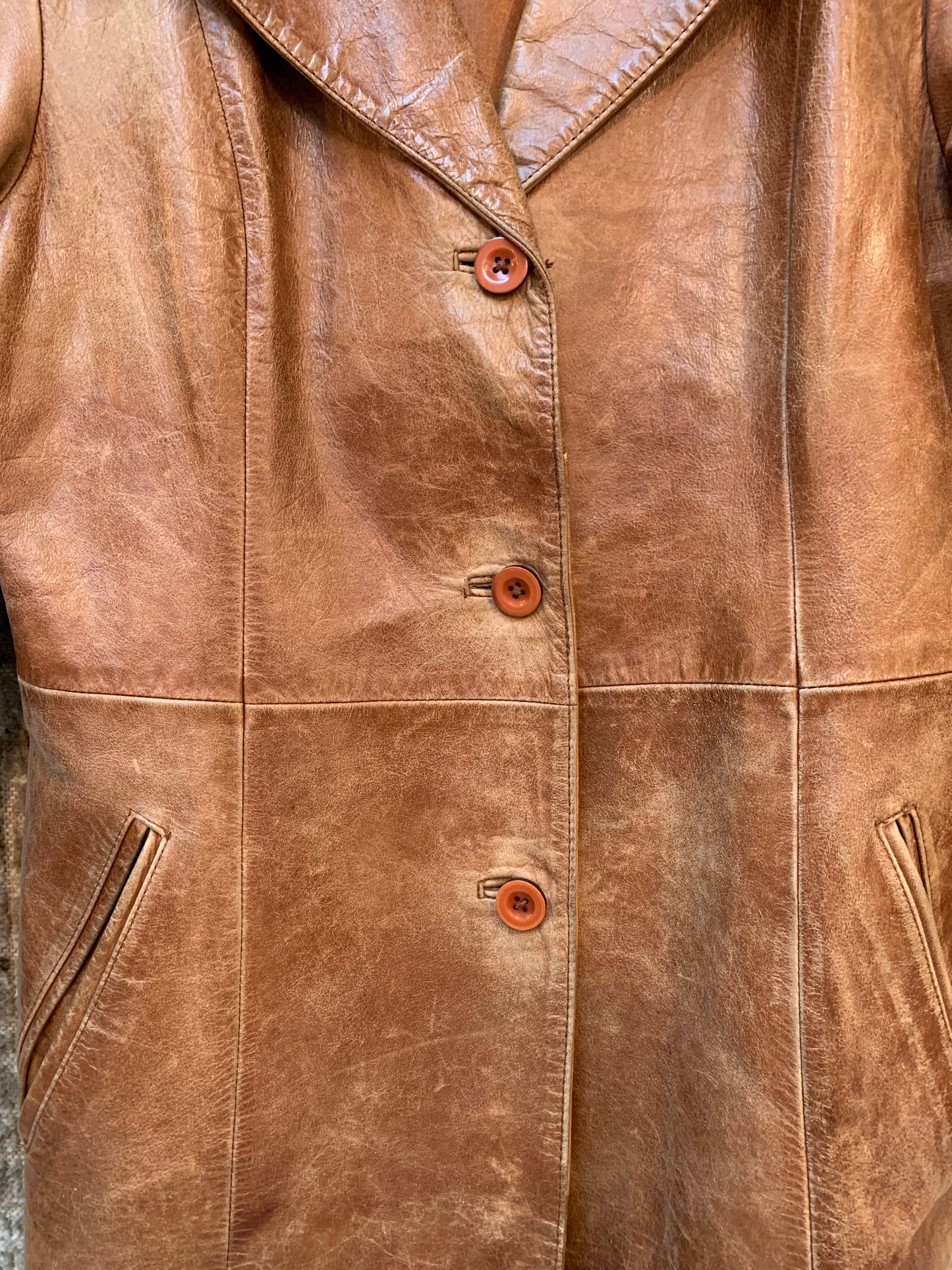 Women's Vintage Martinelli Brown Leather Coat