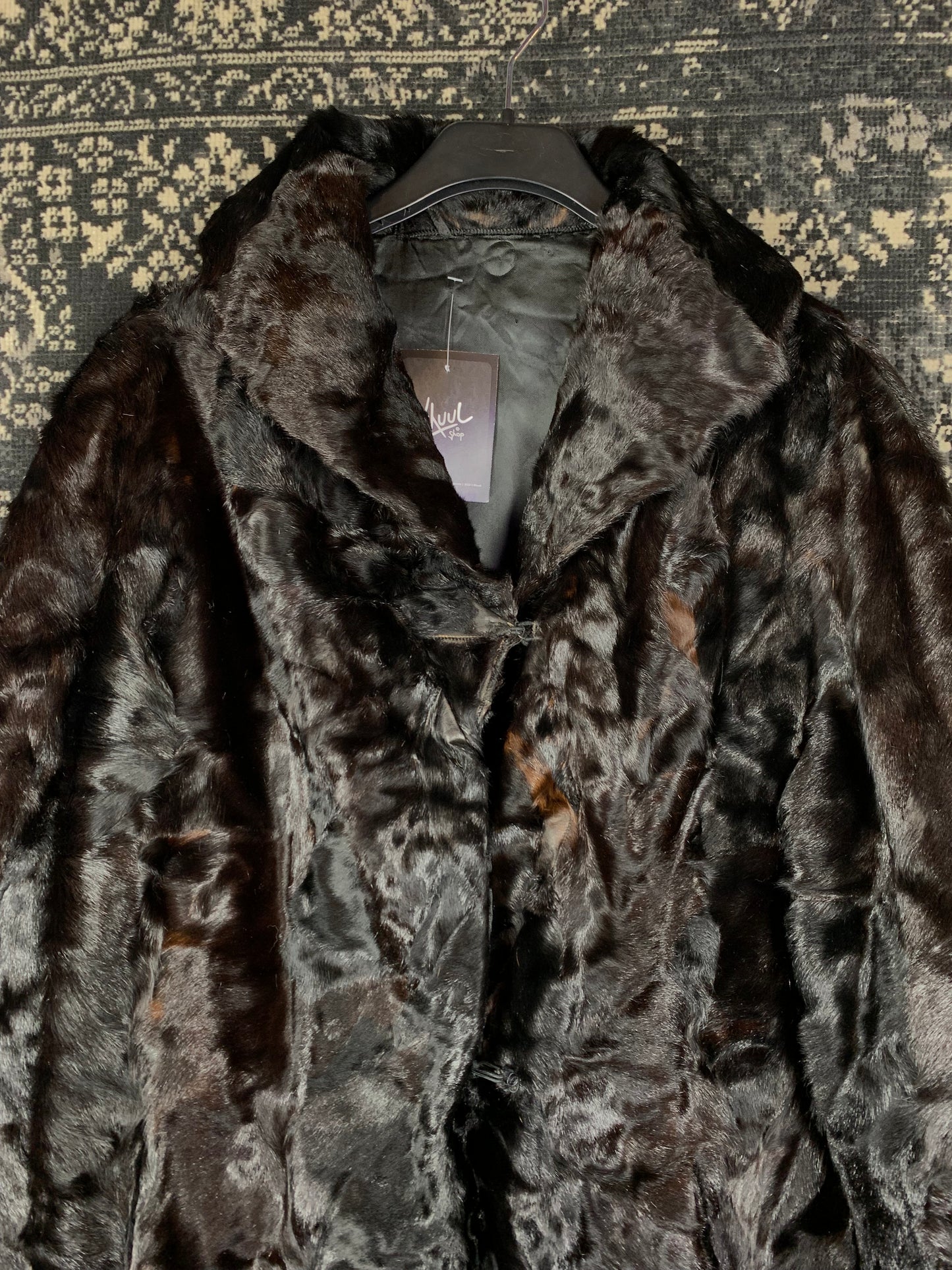 Women’s Deep Dark Brown Genuine Mink Fur Coat